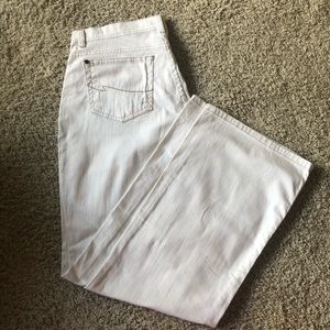 Faded glory white wide leg jeans sz 14p